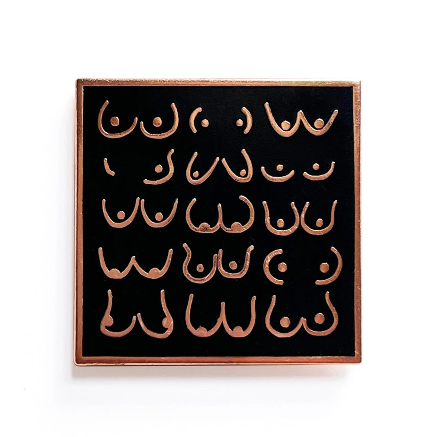 BOOBS ROSE GOLD PIN