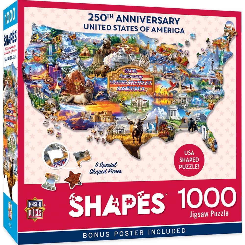 USA SHAPED MAP PUZZLE (1000 PIECE)