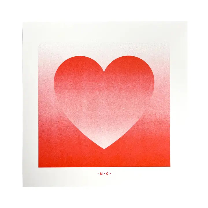 HEART GRADIENT- RISOGRAPH ART PRINT