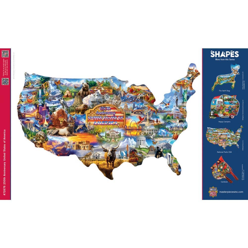 USA SHAPED MAP PUZZLE (1000 PIECE)