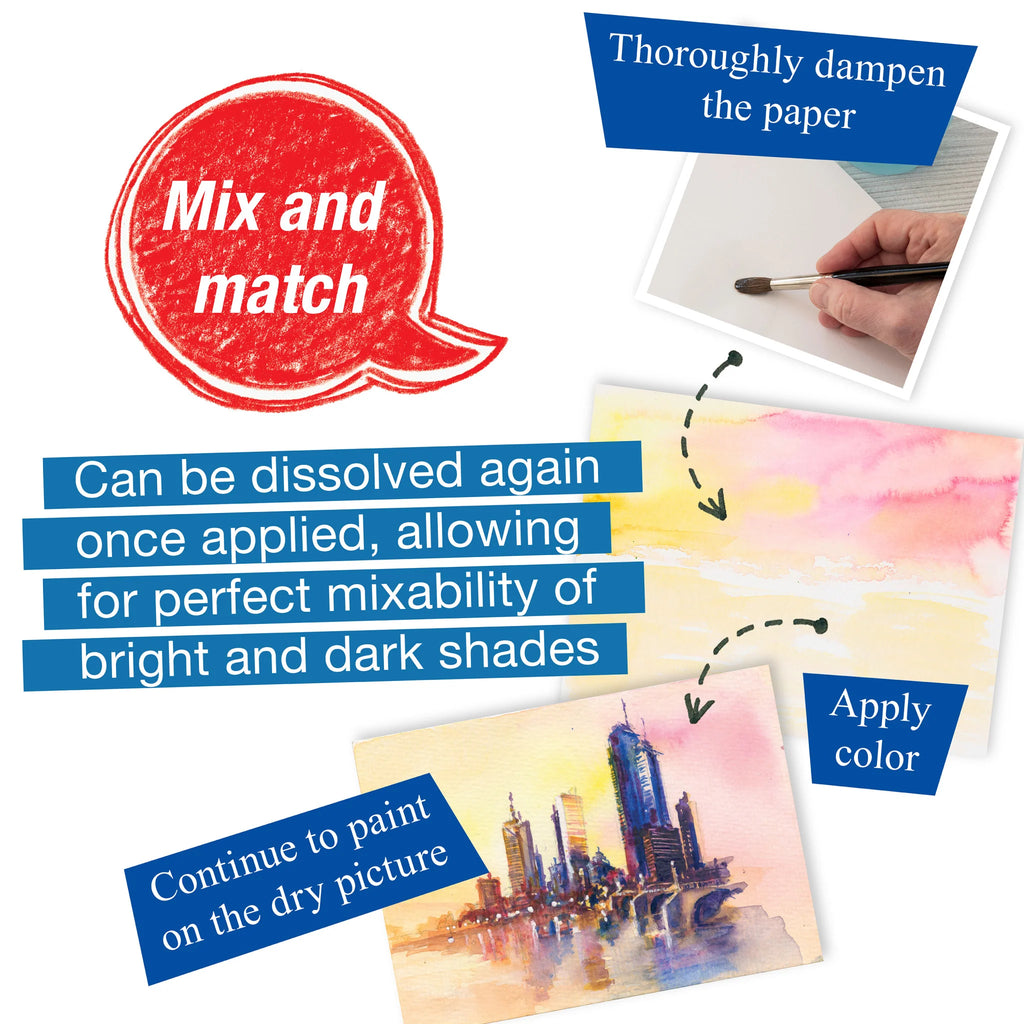 WATERCOLORS, SET OF 12