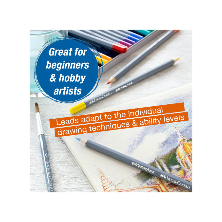 GOLDFABER AQUA WATERCOLOR PENCILS, TIN OF 24