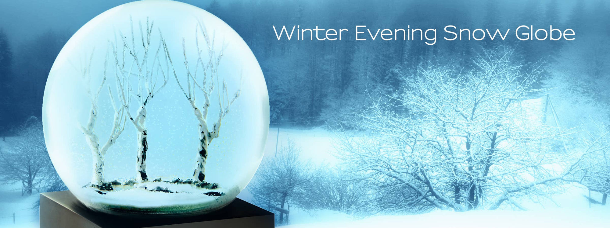 WINTER EVENING SNOW GLOBE