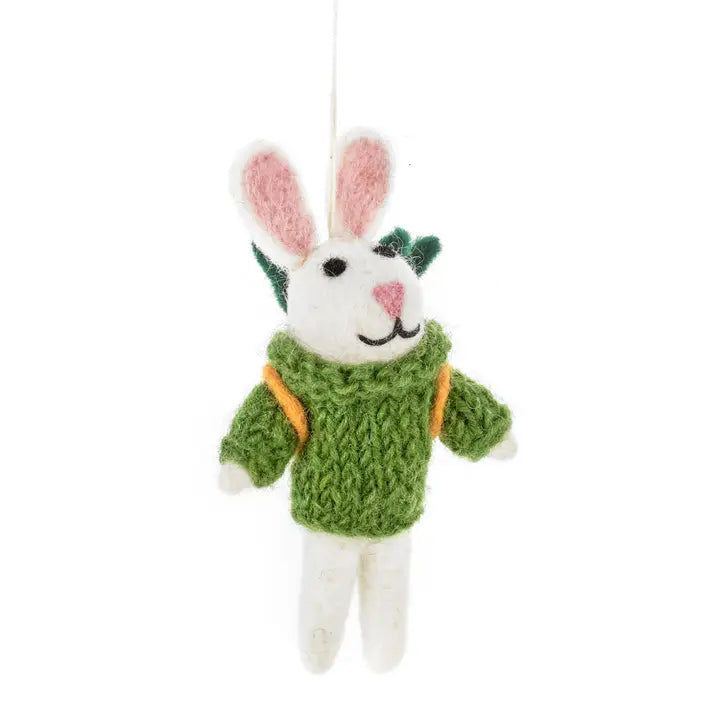 FELT RONNIE THE RABBIT ORNAMENT