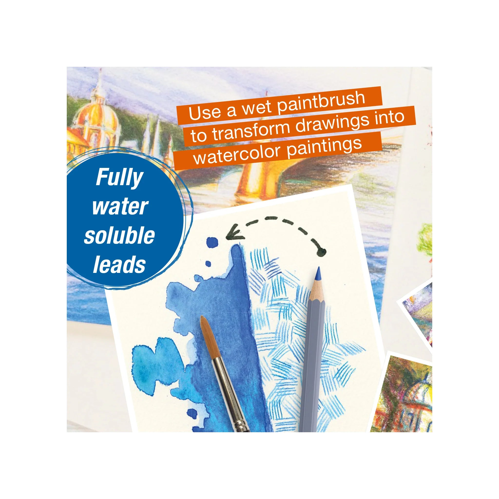 GOLDFABER AQUA WATERCOLOR PENCILS, TIN OF 24