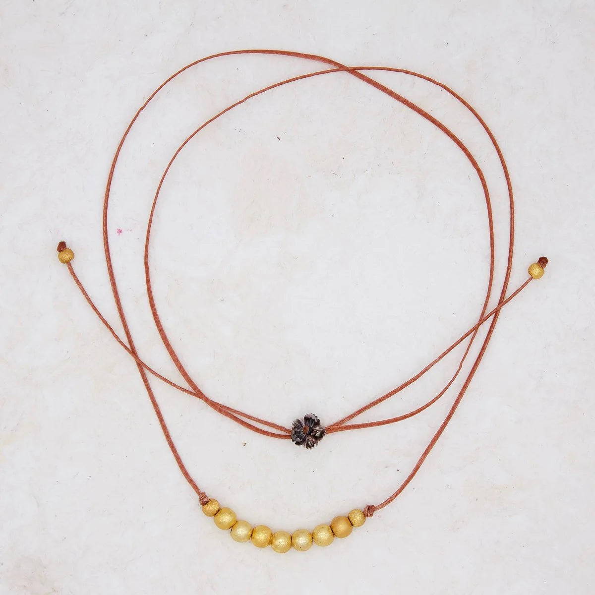 GOLDEN BEADED NECKLACE
