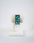 TEAL FLOWER COPPER CUFF BY JENNY WALKER