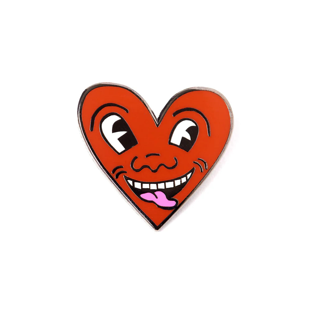 KEITH HARING HEART PIN