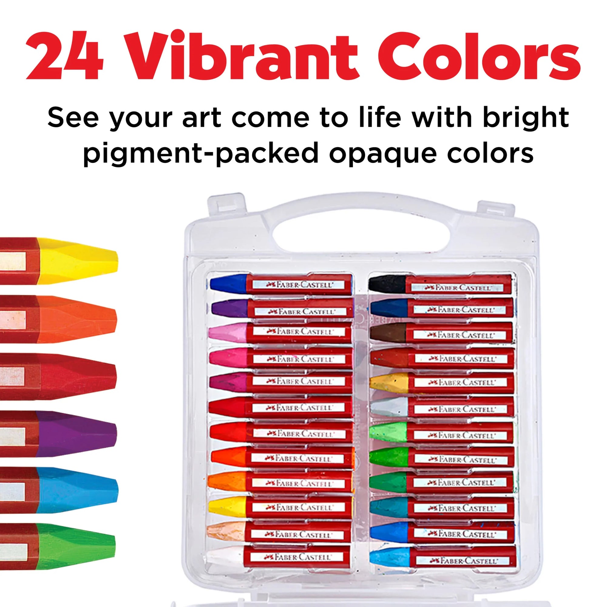 24 OIL PASTELS IN STORAGE CASE
