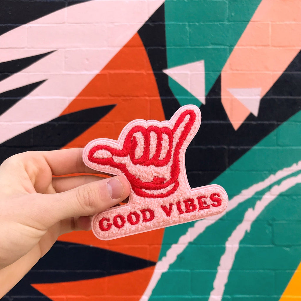 GOOD VIBES CHENILLE IRON ON PATCH