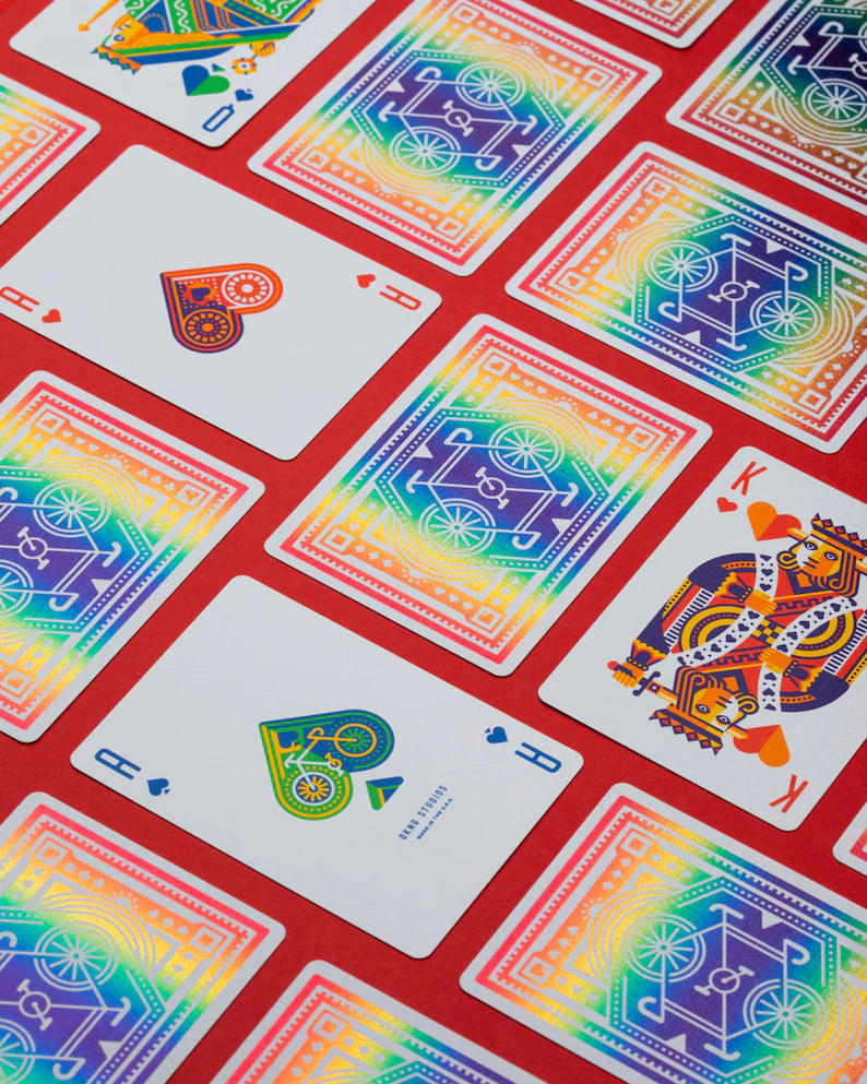 DKNG RAINBOW WHEELS PLAYING CARDS