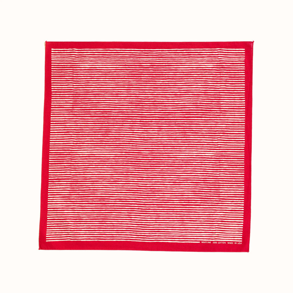 RED STRIPED BANDANA