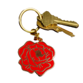 RED ROSE ENAMEL KEYCHAIN