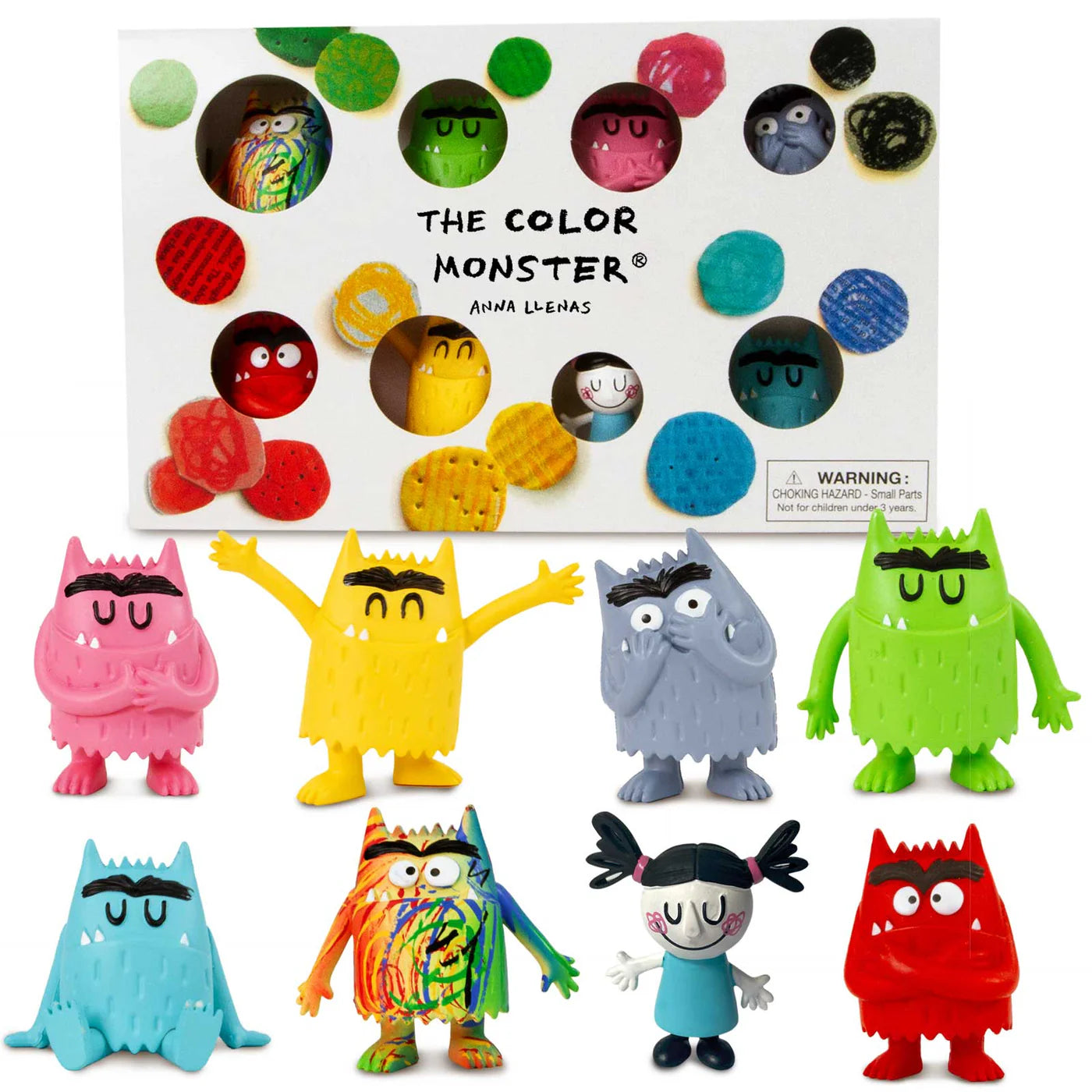 THE COLOR MONSTER- SET OF EIGHT FIGURINES