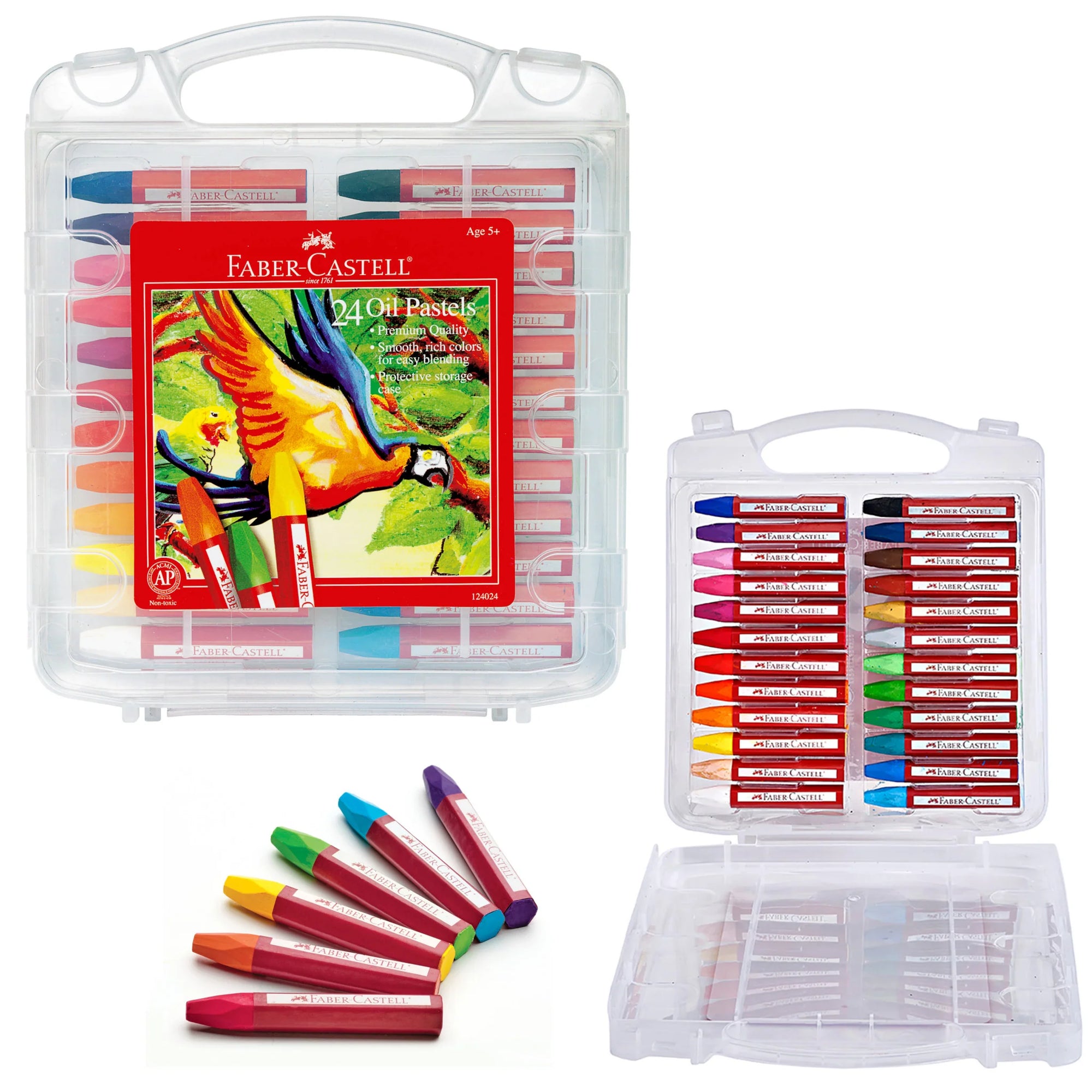 24 OIL PASTELS IN STORAGE CASE