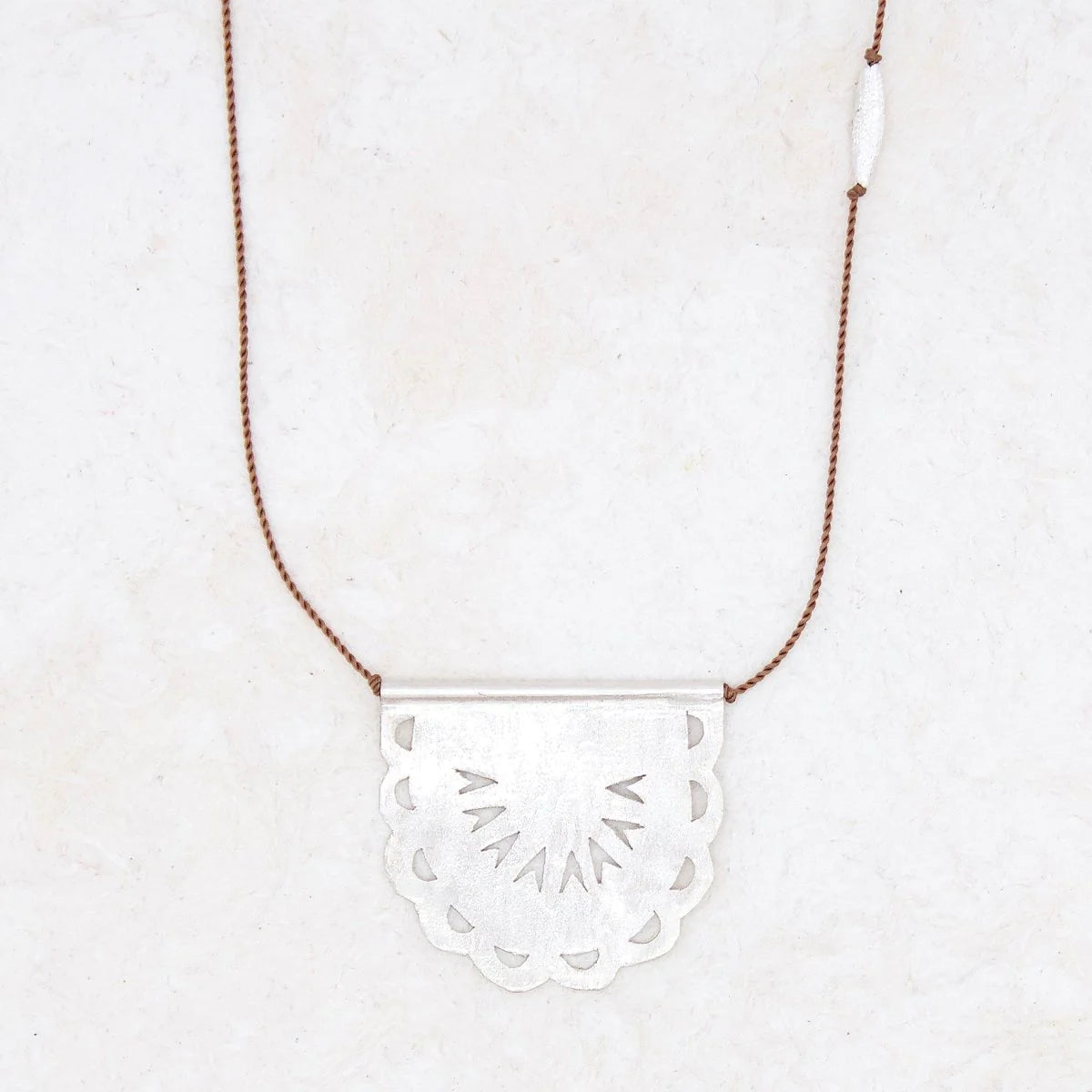 SILVER PAPEL PICADE TAILSMAN NECKLACE