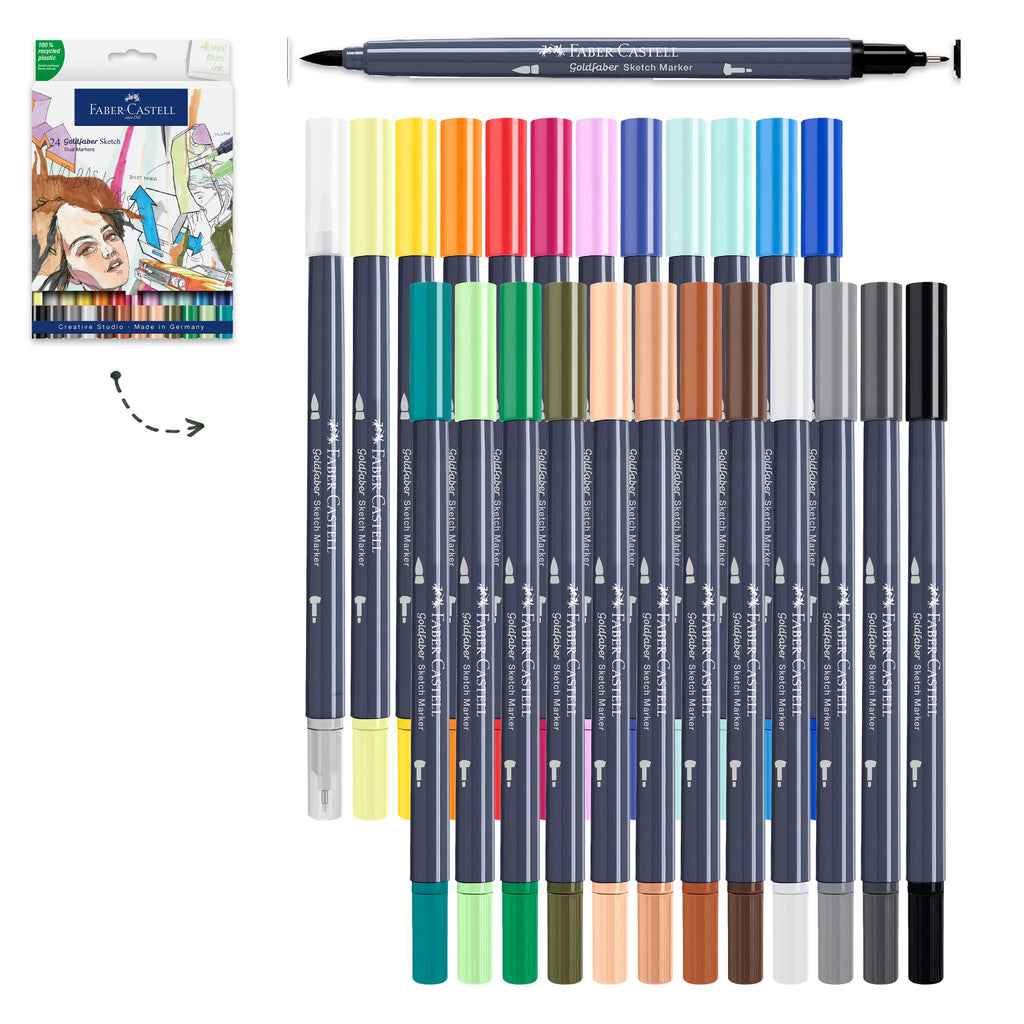 GOLDFABER SKETCH DUAL MARKERS, BOX OF 24