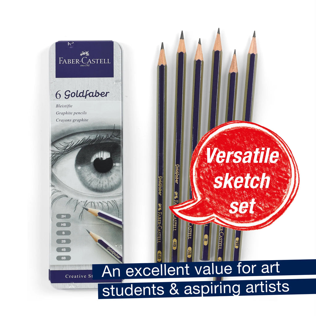 GOLDFABER GRAPHITE PENCILS, TIN OF 6