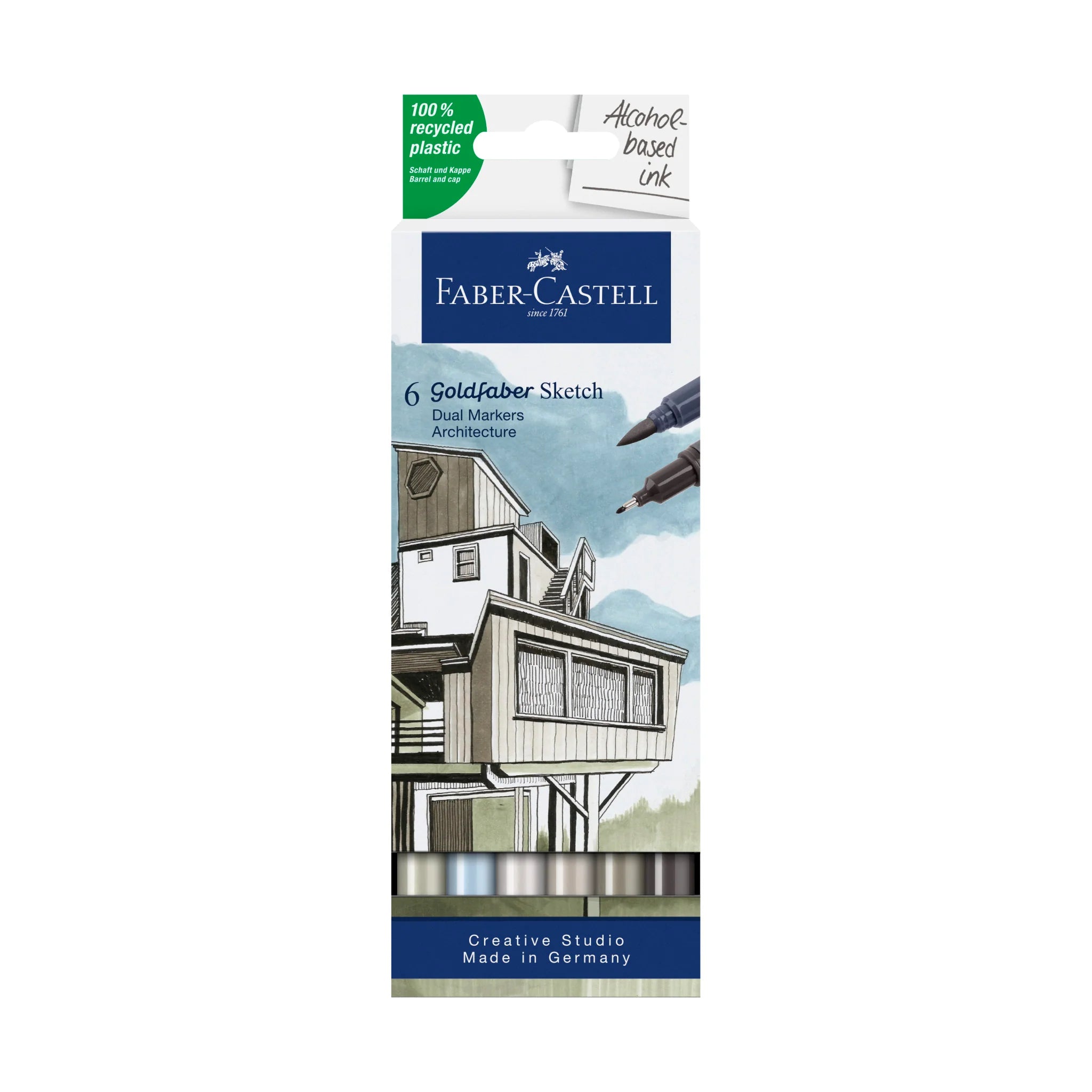 GOLDFABER SKETCH MARKERS, ARCHITECTURE - BOX OF 6