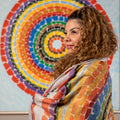 LUNAR RENDEZVOUS―CIRCLE OF FLOWERS SCARF